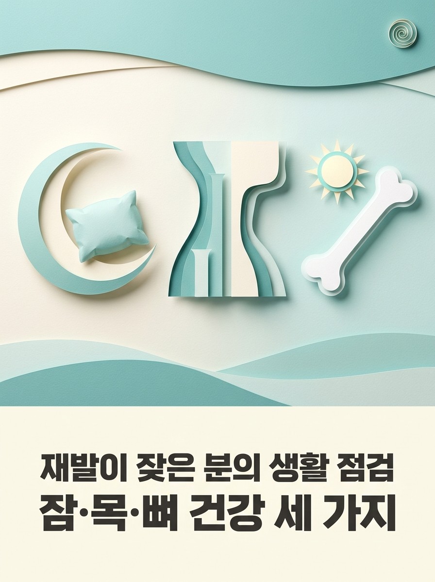 재발이 잦은 분의 생활 점검 — 잠·목·뼈 건강 세 가지