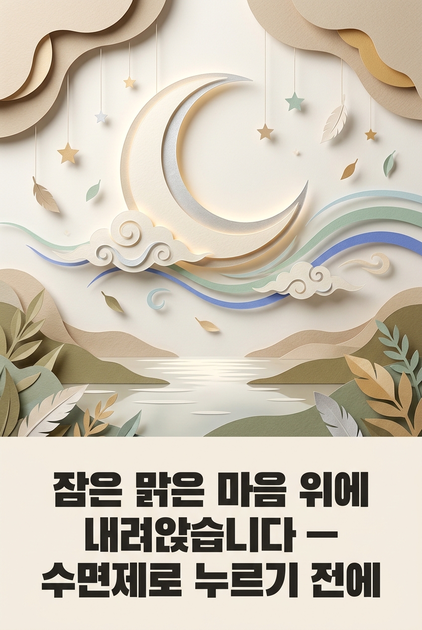 잠은 맑은 마음 위에 내려앉습니다 — 수면제로 누르기 전에