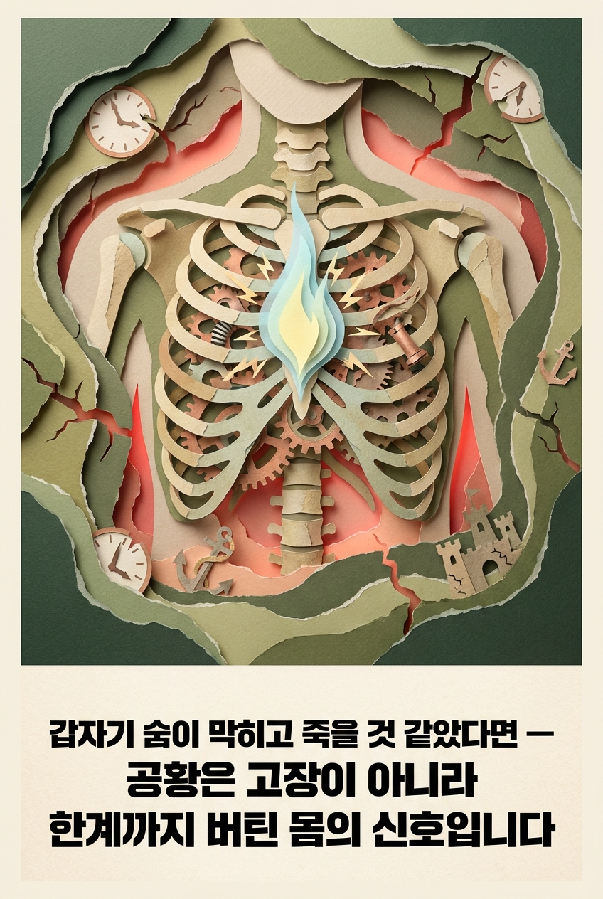  갑자기 숨이 막히고 죽을 것 같았다면 — 공황은 고장이 아니라 한계까지 버틴 몸의 신호입니다