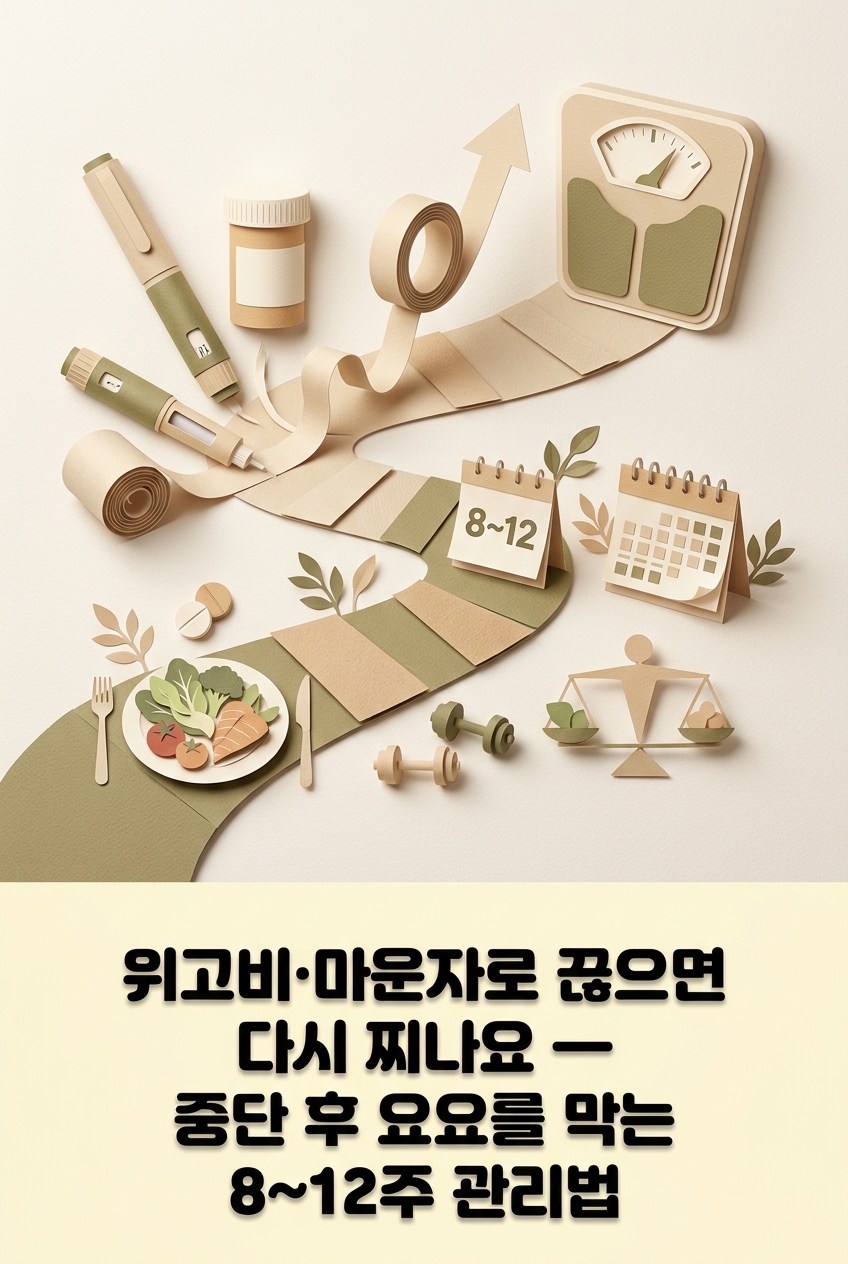 위고비·마운자로 끊으면 다시 찌나요 — 중단 후 요요를 막는 8~12주 관리법