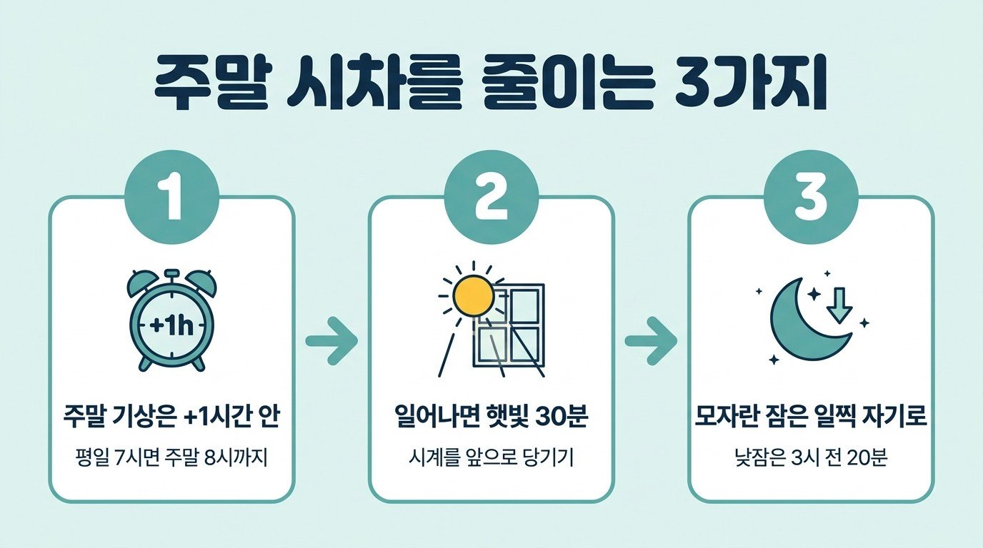 주말 시차를 줄이는 3가지 방법
