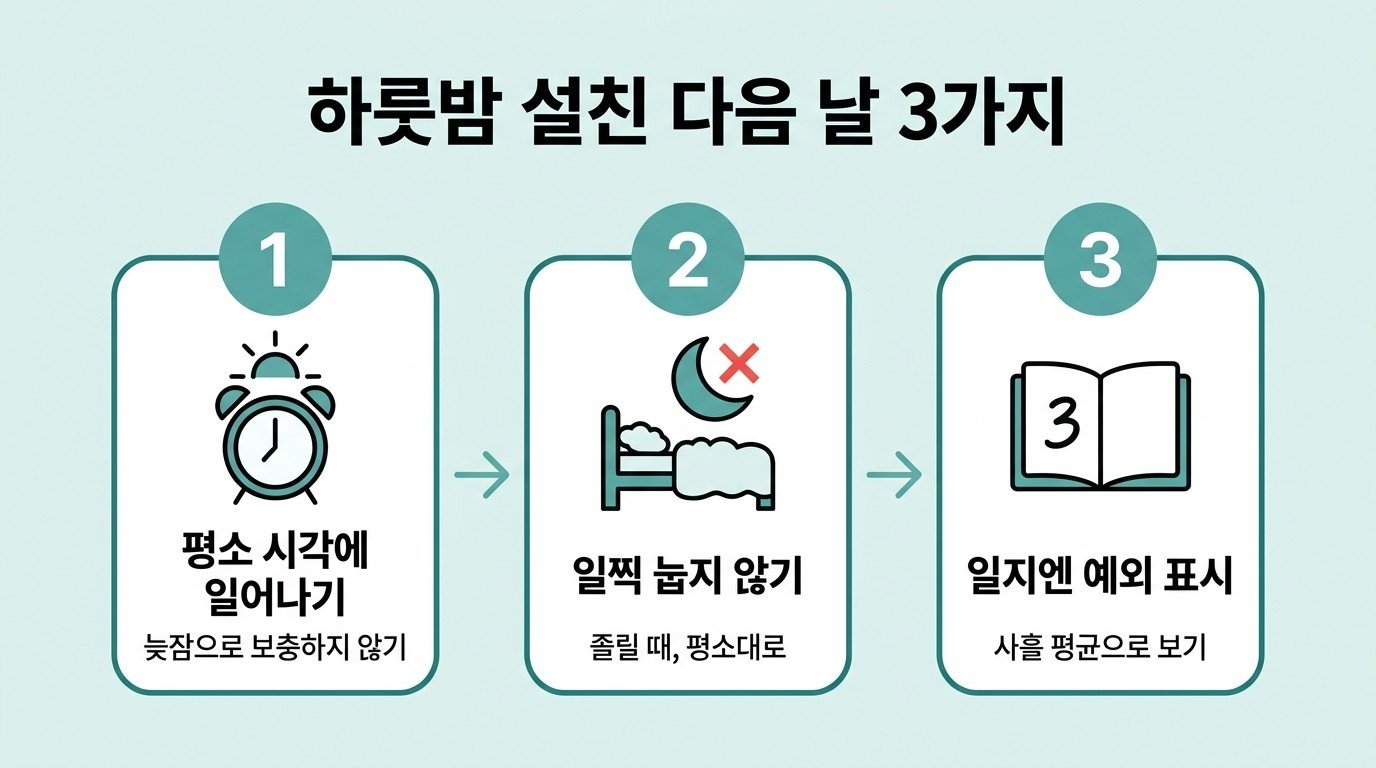 하룻밤 설친 다음 날 지킬 3가지
