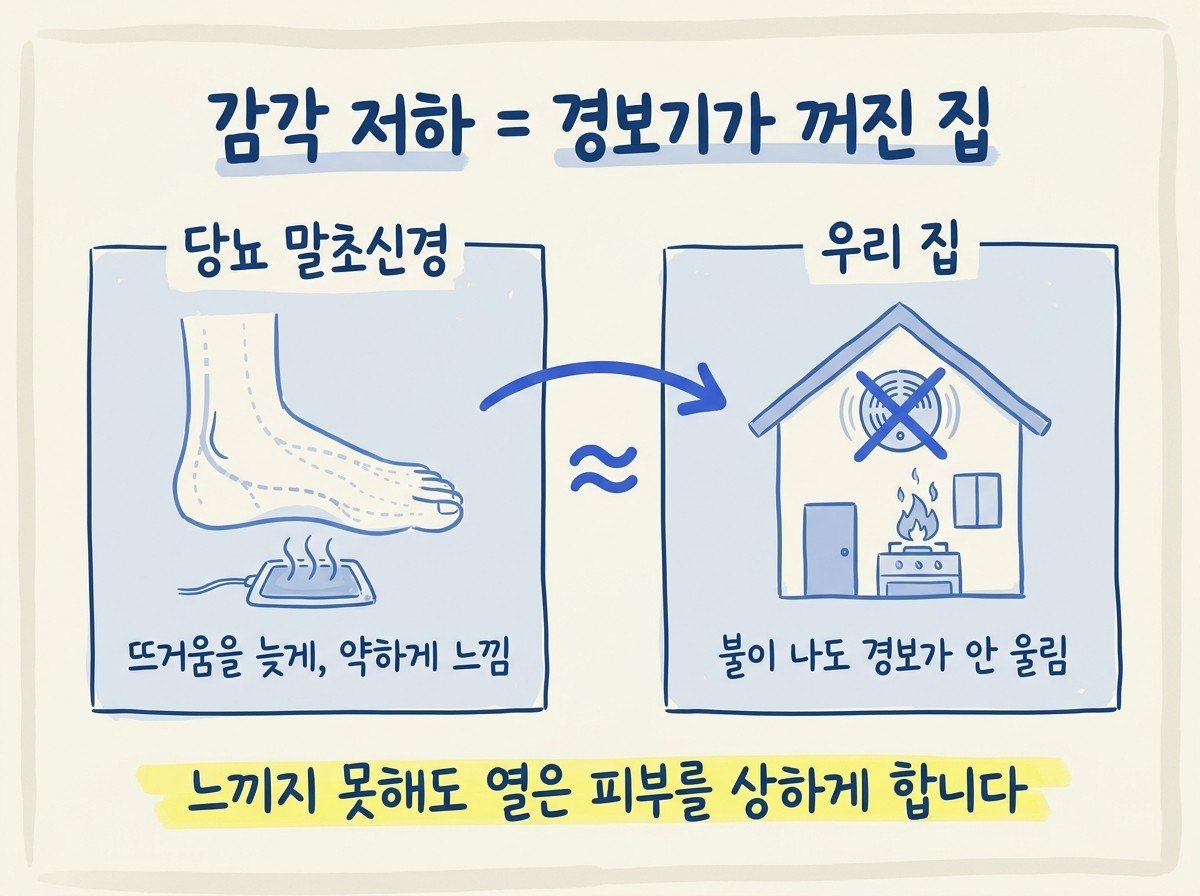 감각 저하는 경보기가 꺼진 집과 같다