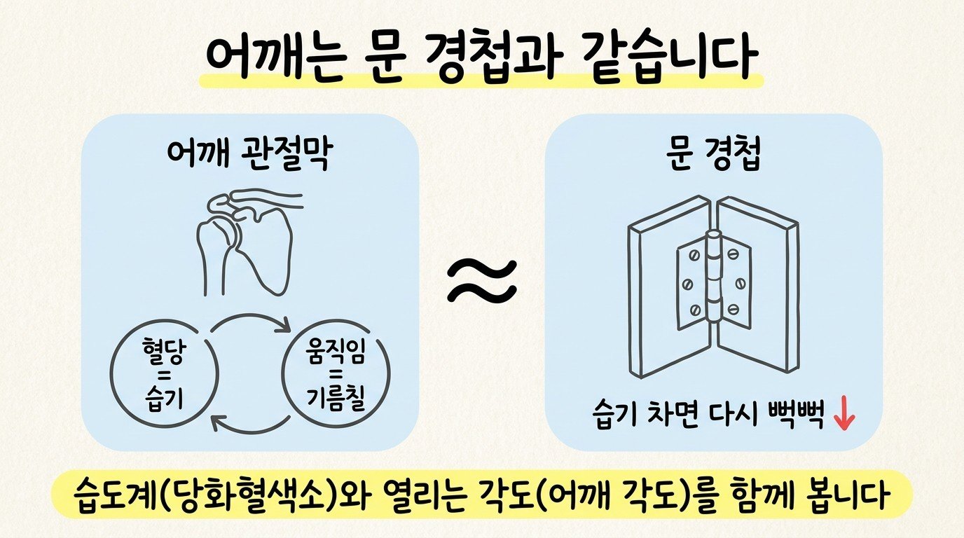 어깨는 문 경첩과 같다 — 혈당은 습기, 움직임은 기름칠