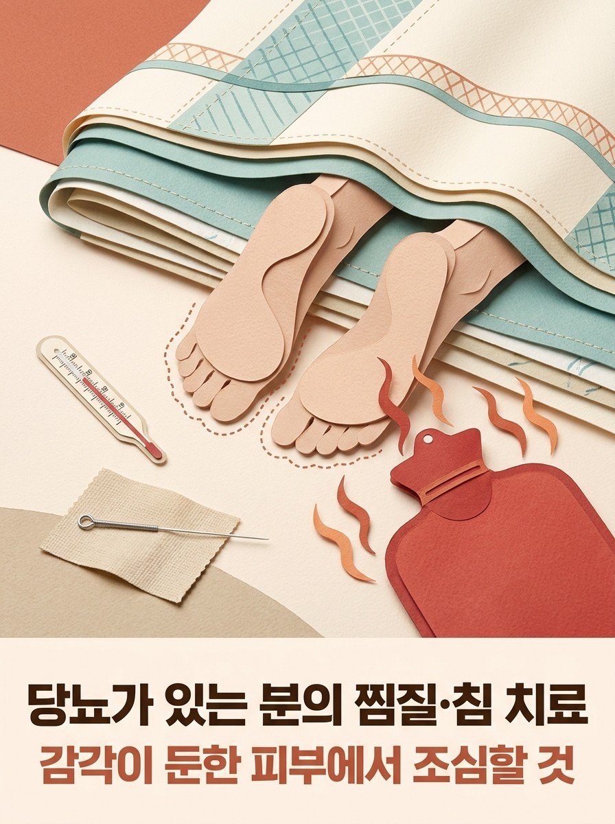 당뇨가 있는 분의 찜질·침 치료 — 감각이 둔한 피부에서 조심할 것